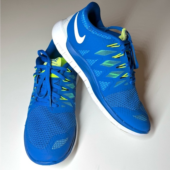 Nike Free 5.0 Men’s Running Shoes Blue Green Sneakers 642198-401 Size- 7 - Picture 6 of 9